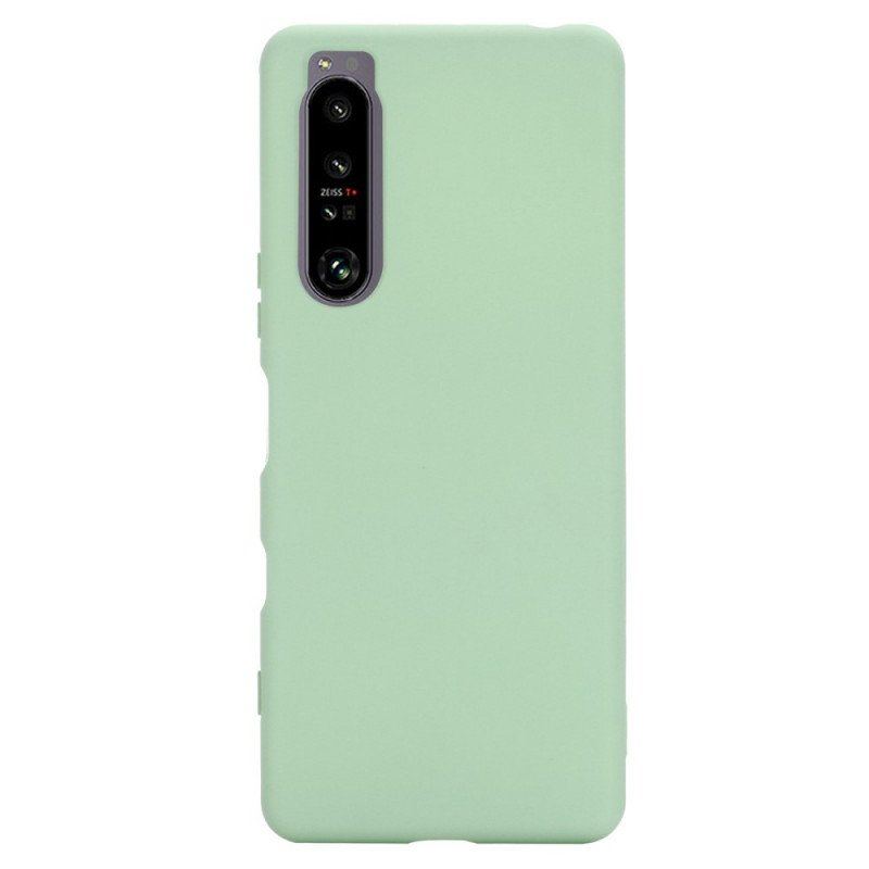 Etui do Sony Xperia 1 IV z Łańcuch Płynny Silikon W Paski