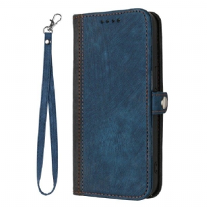 Etui Folio do Sony Xperia 1 IV Dwukolorowy Z Paskiem