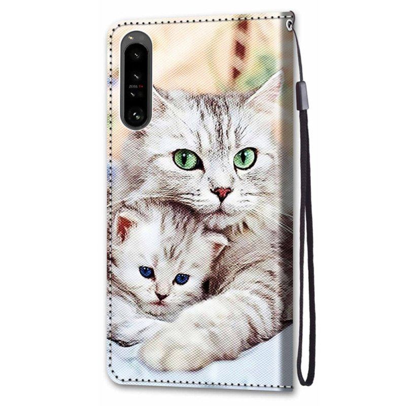 Etui Folio do Sony Xperia 1 IV Kocia Rodzina