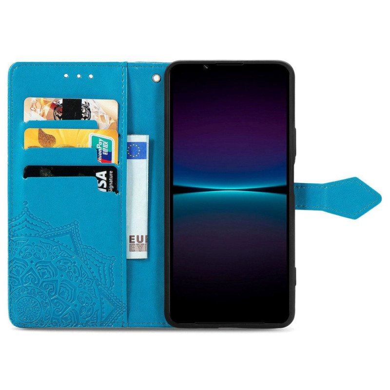 Etui Folio do Sony Xperia 1 IV Mandala Sun Ze Smyczą