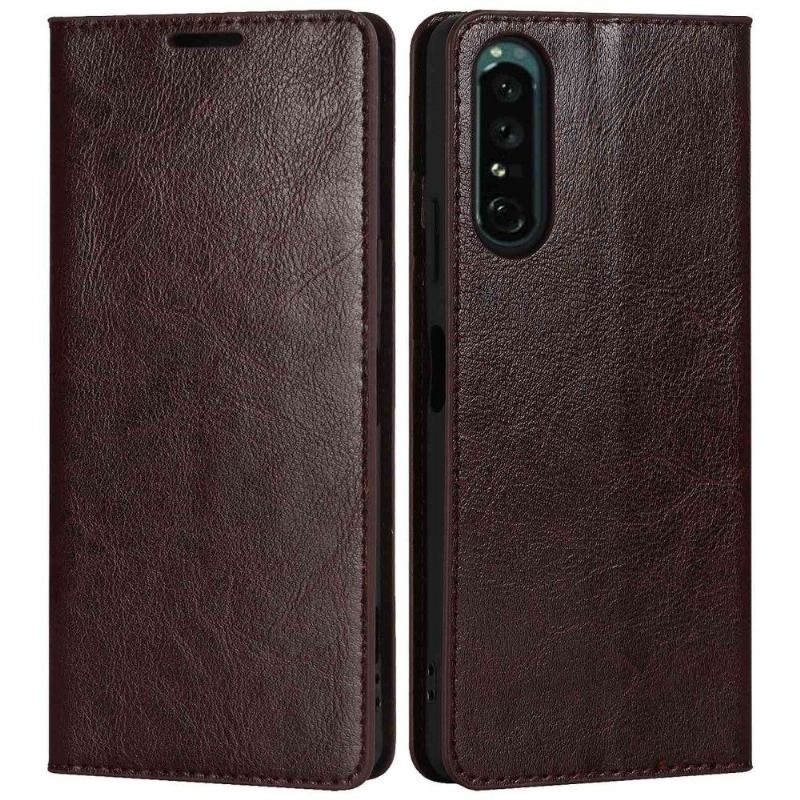 Etui Folio do Sony Xperia 1 IV Skórzany Uchwyt Na Karty Stojak Funkcyjny