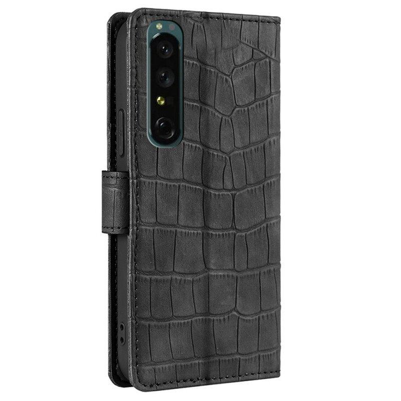 Etui Folio do Sony Xperia 1 IV Styl Krokodyla