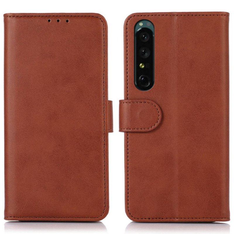 Etui Folio do Sony Xperia 1 IV Stylizacja Skóry