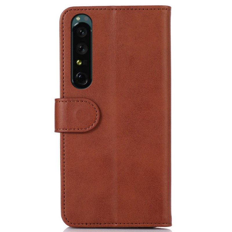 Etui Folio do Sony Xperia 1 IV Stylizacja Skóry