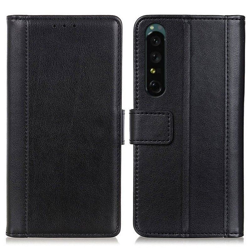 Etui Folio do Sony Xperia 1 IV Stylizacja Skóry