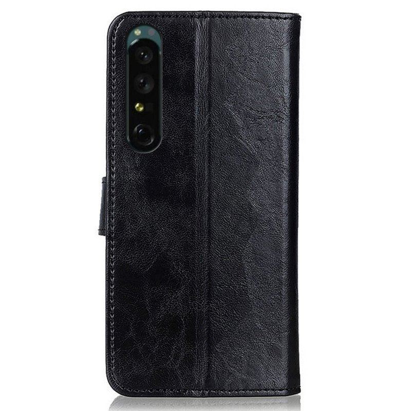 Etui Folio do Sony Xperia 1 IV Trójkolorowe Srebrne Zapięcie