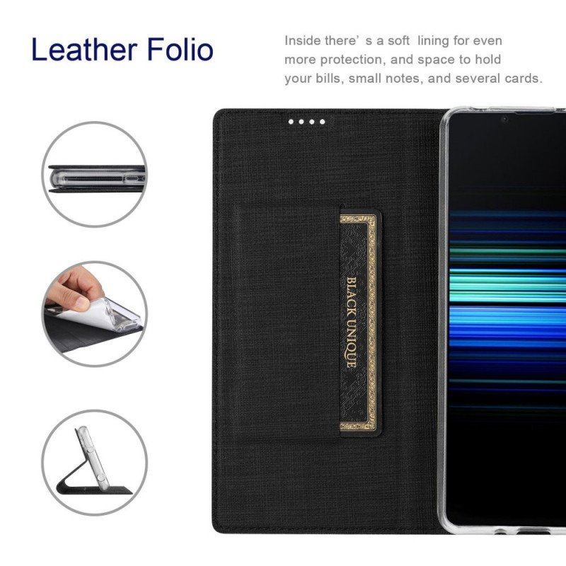 Etui Folio do Sony Xperia 1 IV Vili Tekstura Tkaniny