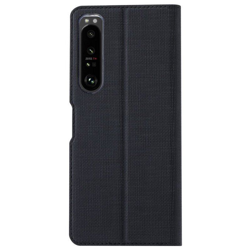 Etui Folio do Sony Xperia 1 IV Vili Tekstura Tkaniny