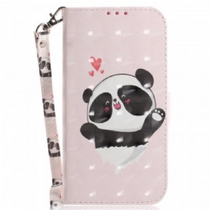 Etui Folio do Sony Xperia 1 IV z Łańcuch Mała Panda Z Paskiem