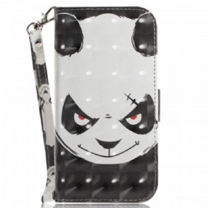 Etui Folio do Sony Xperia 1 IV z Łańcuch Paskowata Panda