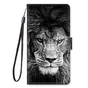 Etui Folio do Sony Xperia 1 IV z Łańcuch Smycz Lew