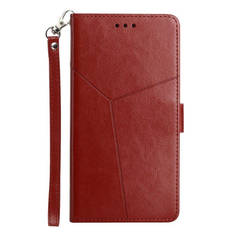 Etui Folio do Sony Xperia 1 IV z Łańcuch Wzór W Paski Y