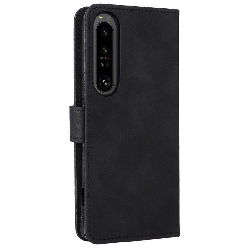 Etui Folio do Sony Xperia 1 IV z Łańcuch Zwykły Z Paskiem