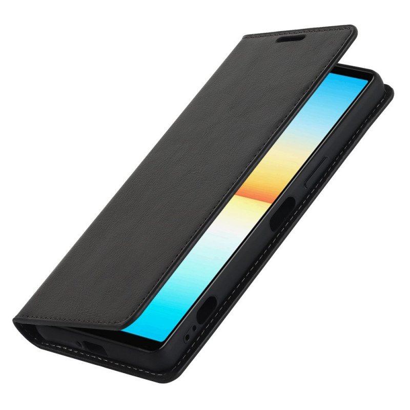 Etui Na Telefon do Sony Xperia 1 IV Etui Folio Prawdziwa Skóra