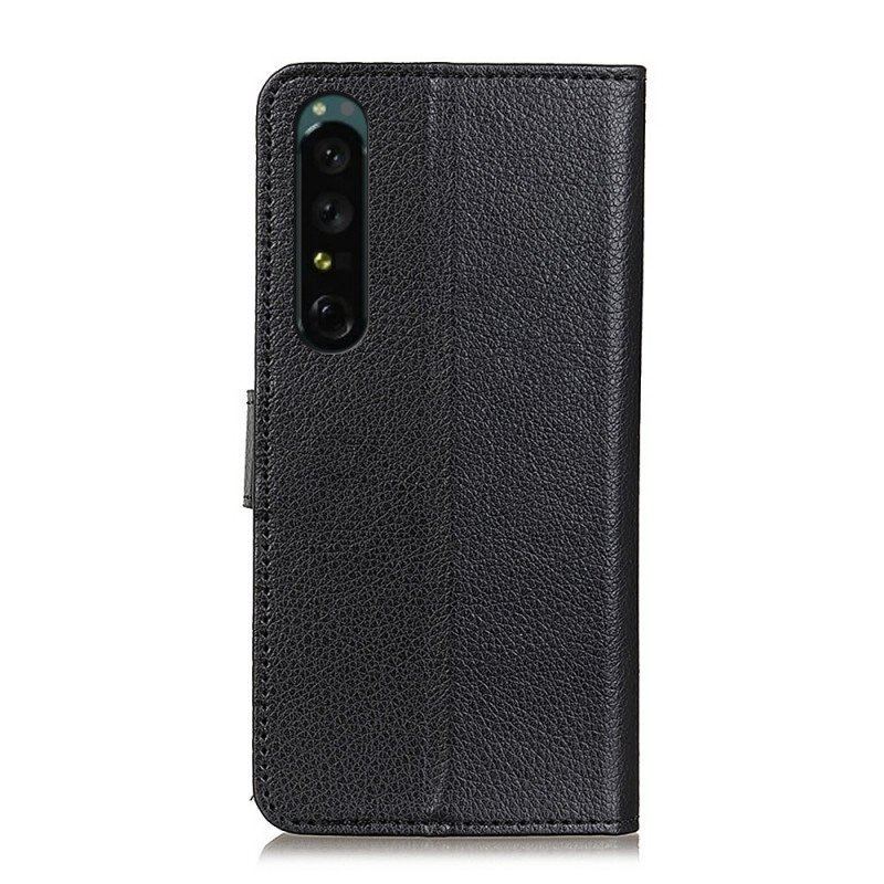 Obudowa Etui Na Telefon do Sony Xperia 1 IV Tradycyjna Sztuczna Skóra Liczi