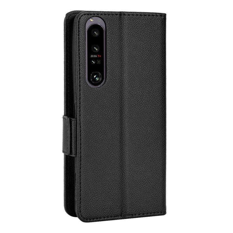 Obudowa Etui Na Telefon do Sony Xperia 1 IV Tradycyjny Styl Skóry Liczi