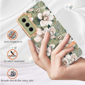 Etui do Samsung Galaxy S21 FE Anti-fall Gardenia Biały Kwiat