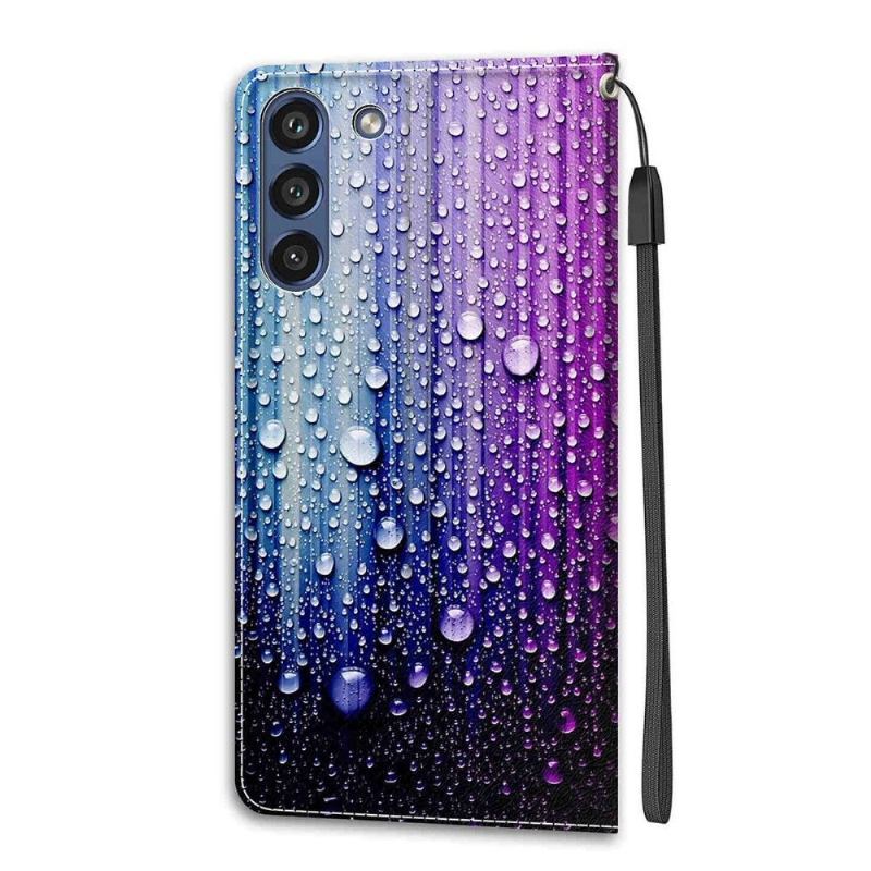 Etui Folio do Samsung Galaxy S21 FE Krople Wody