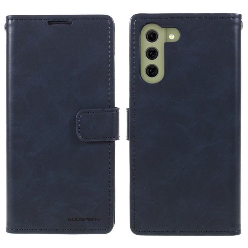 Etui Folio do Samsung Galaxy S21 FE Obrzeża Blue Moon Sztuczna Skóra