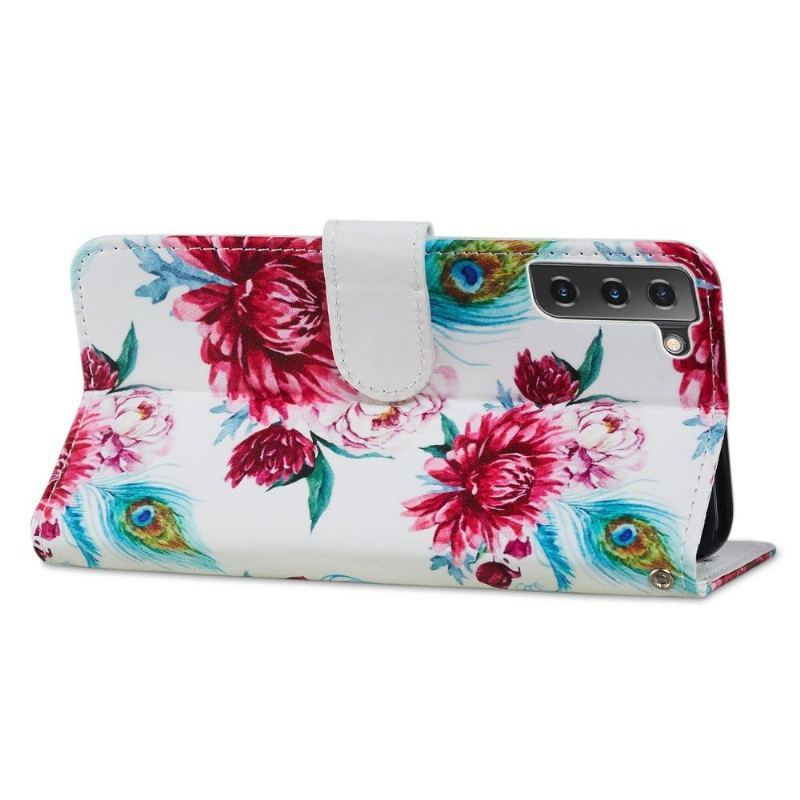 Etui Folio do Samsung Galaxy S21 FE Pawie Kwiat