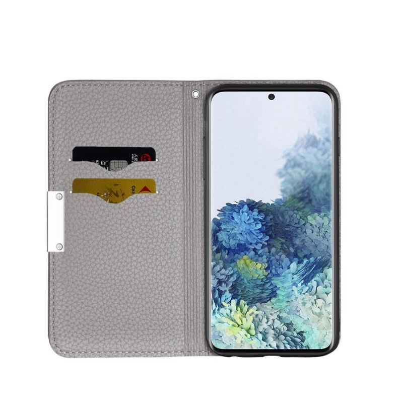 Etui Na Telefon Pokrowce do Samsung Galaxy S21 FE Biznes Etui Folio Ziarnista Faux Skórzane Klapki