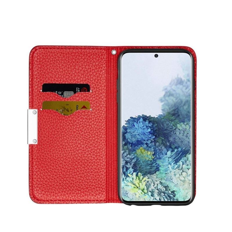 Etui Na Telefon Pokrowce do Samsung Galaxy S21 FE Biznes Etui Folio Ziarnista Faux Skórzane Klapki