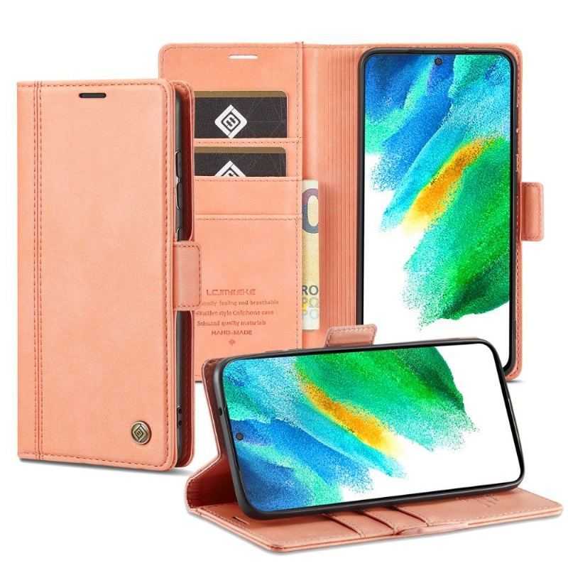 Obudowa Etui Na Telefon do Samsung Galaxy S21 FE Etui Folio Lc.imeeke Folio Z Efektem Skóry