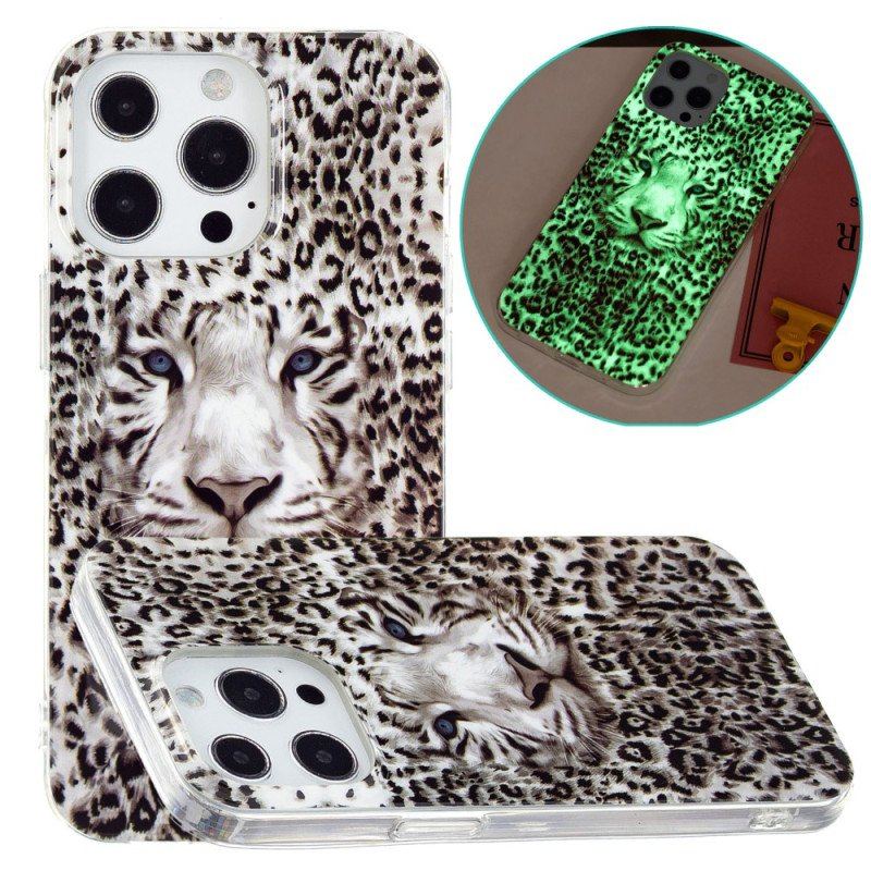 Etui do iPhone 15 Pro Max Fluorescencyjny Lampart