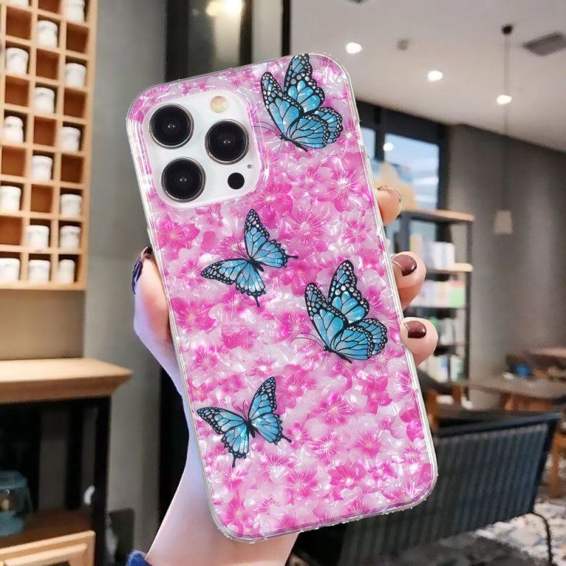 Etui do iPhone 15 Pro Max Kwiaty I Motyle