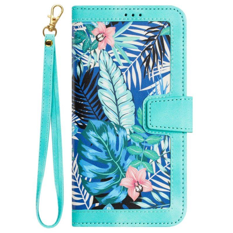 Etui Folio do iPhone 15 Pro Max Luksusowe Kwiaty