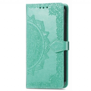 Etui Folio do iPhone 15 Pro Max z Łańcuch Barokowa Mandala Z Paskiem