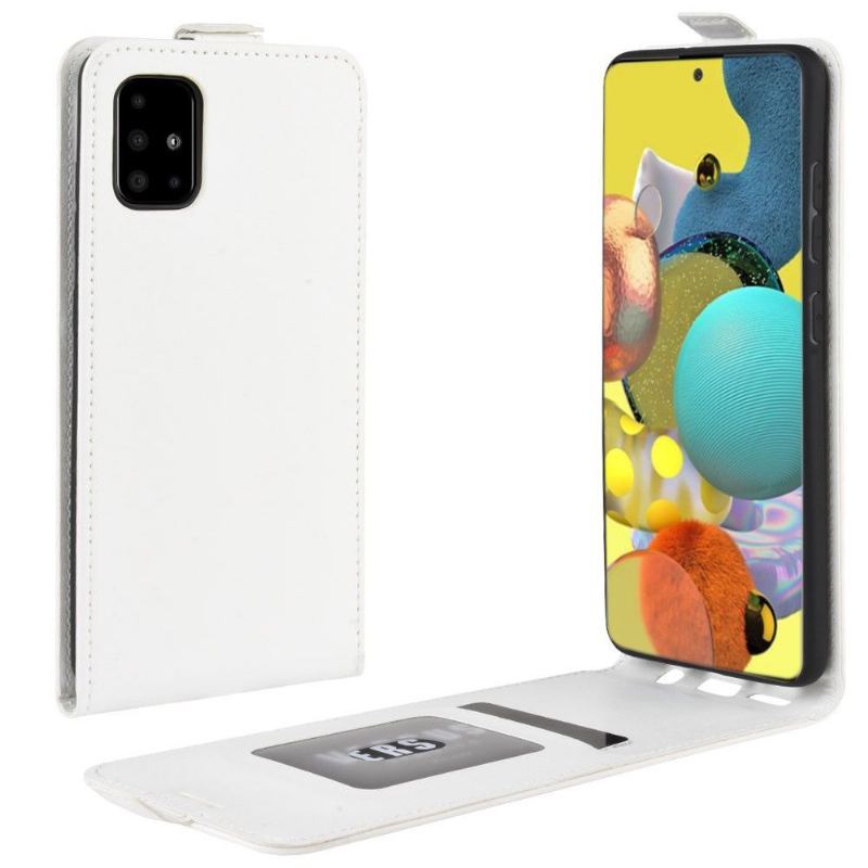 Skórzany Futerał do Samsung Galaxy A51 5G Anti-fall Etui Folio Ze Sztucznej Skóry W Pionie