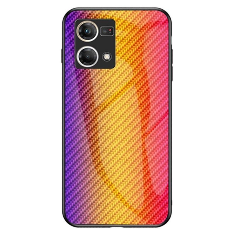 Etui do Oppo Reno 7 Szkło Hartowane Z Włókna Węglowego W Stylu