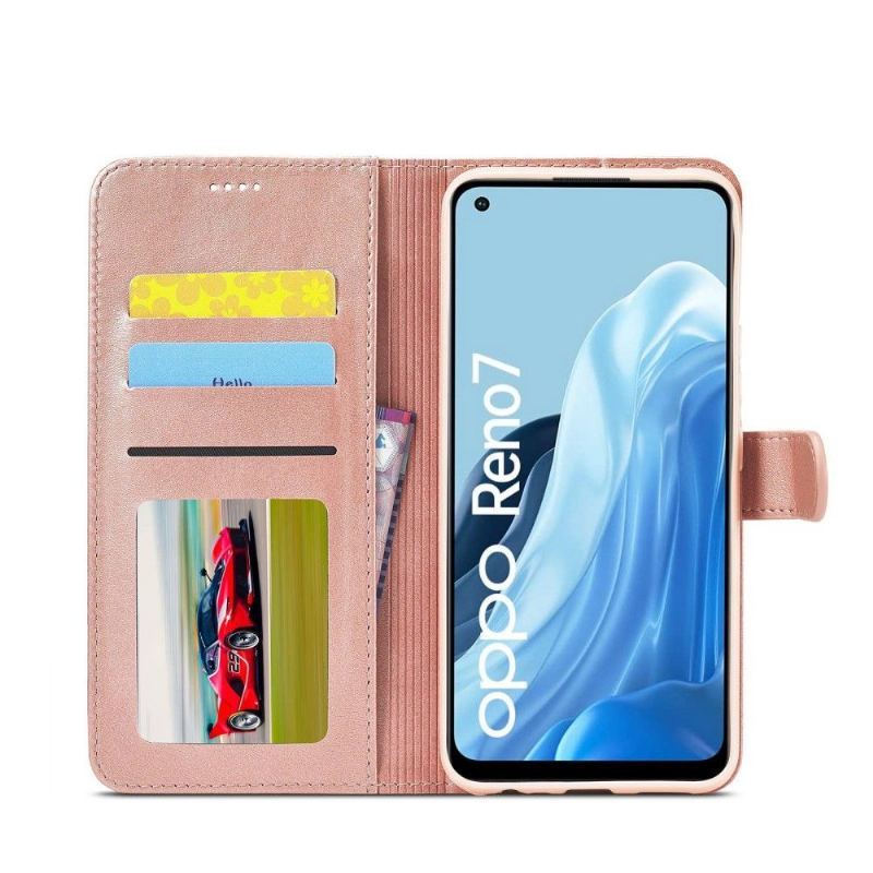 Etui Folio do Oppo Reno 7 Classic Skórzany Efekt Lc.imeeke