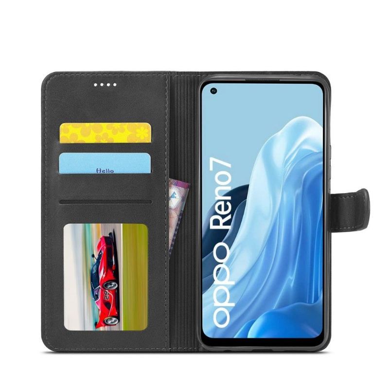 Etui Folio do Oppo Reno 7 Classic Skórzany Efekt Lc.imeeke