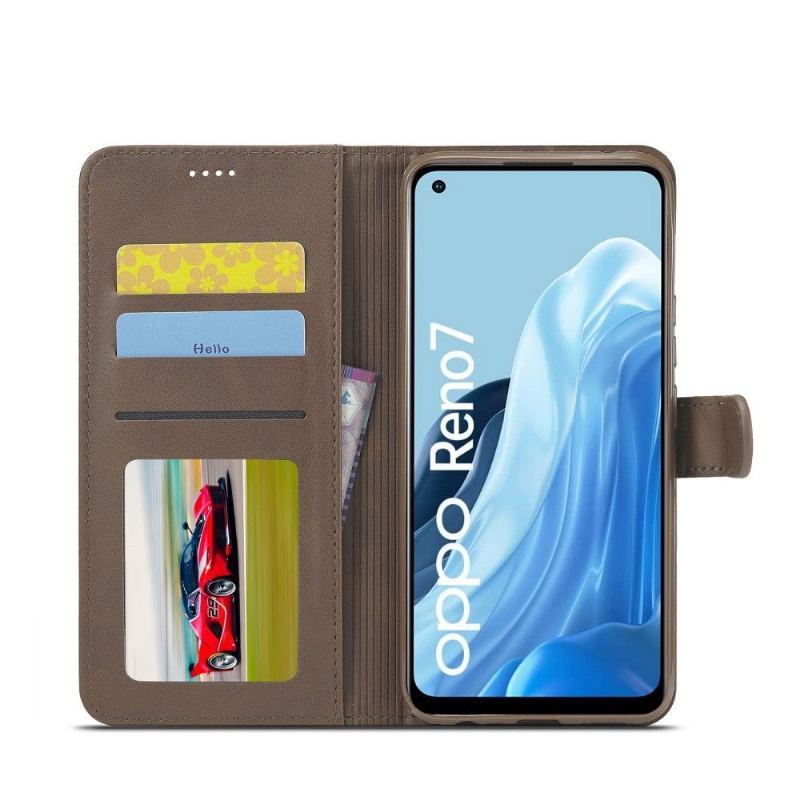 Etui Folio do Oppo Reno 7 Classic Skórzany Efekt Lc.imeeke