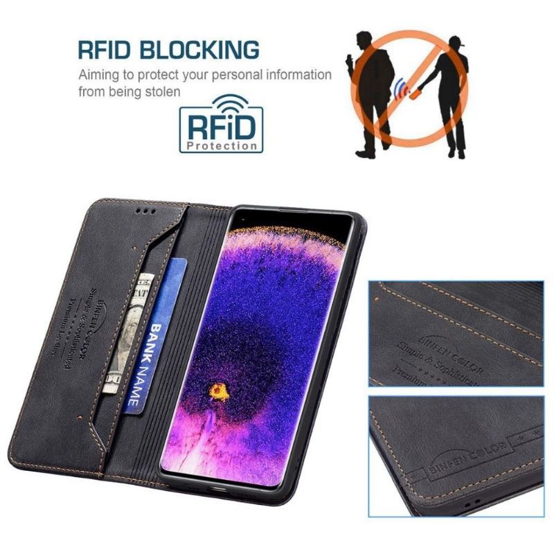 Etui Folio do Oppo Reno 7 Skórzany Futerał Binfen Flip Series-5