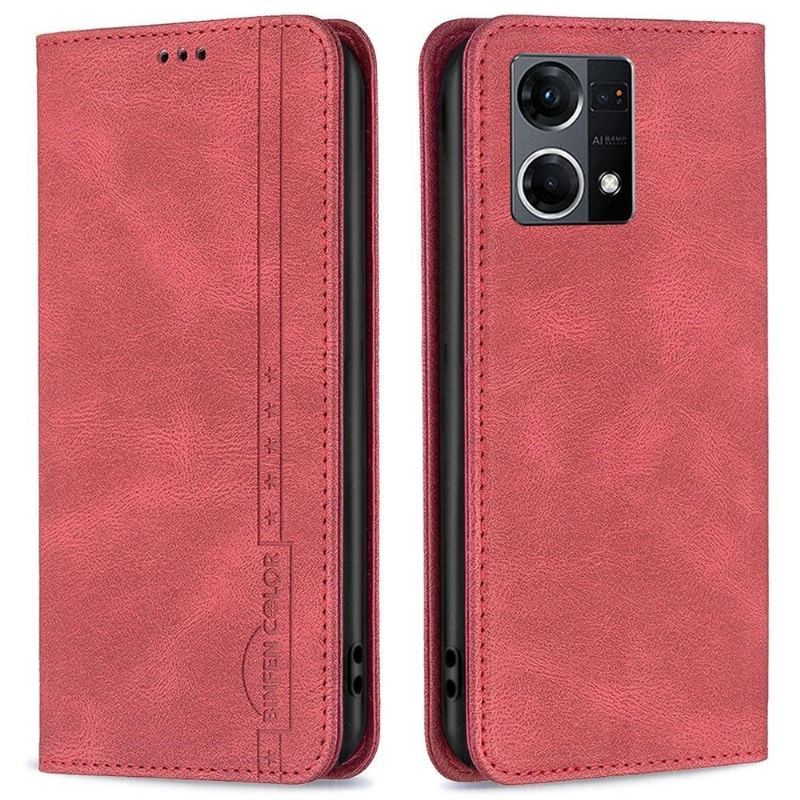 Etui Folio do Oppo Reno 7 Skórzany Futerał Binfen Flip Series-5