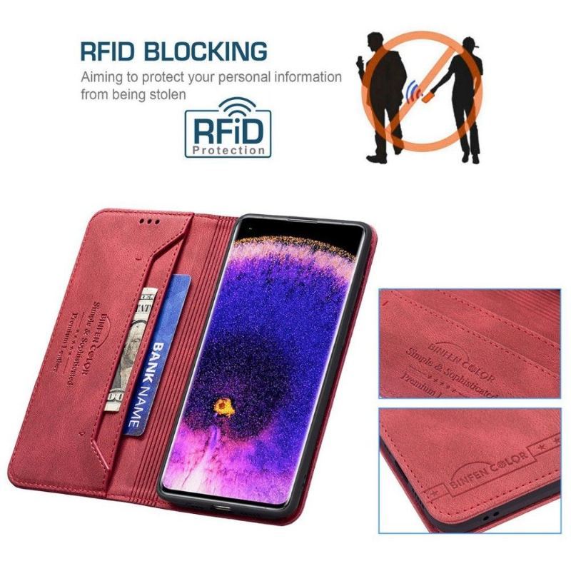 Etui Folio do Oppo Reno 7 Skórzany Futerał Binfen Flip Series-5