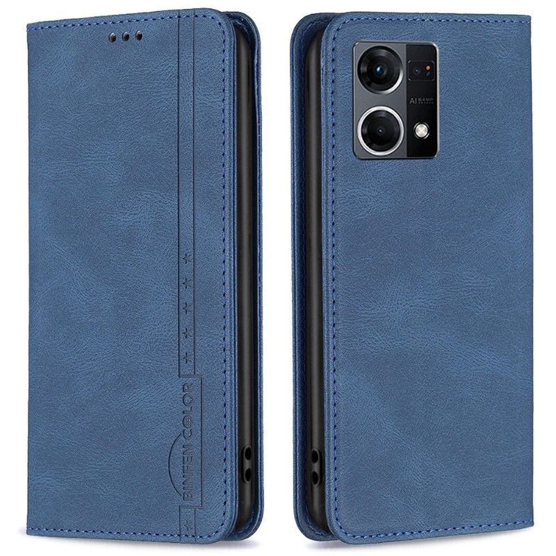 Etui Folio do Oppo Reno 7 Skórzany Futerał Binfen Flip Series-5