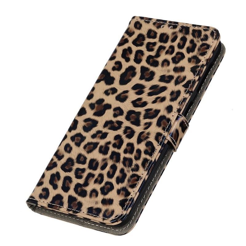 Etui Folio do Xiaomi Mi 10 / 10 Pro Classic Leopard Etui Na Karty Z Imitacji Skóry