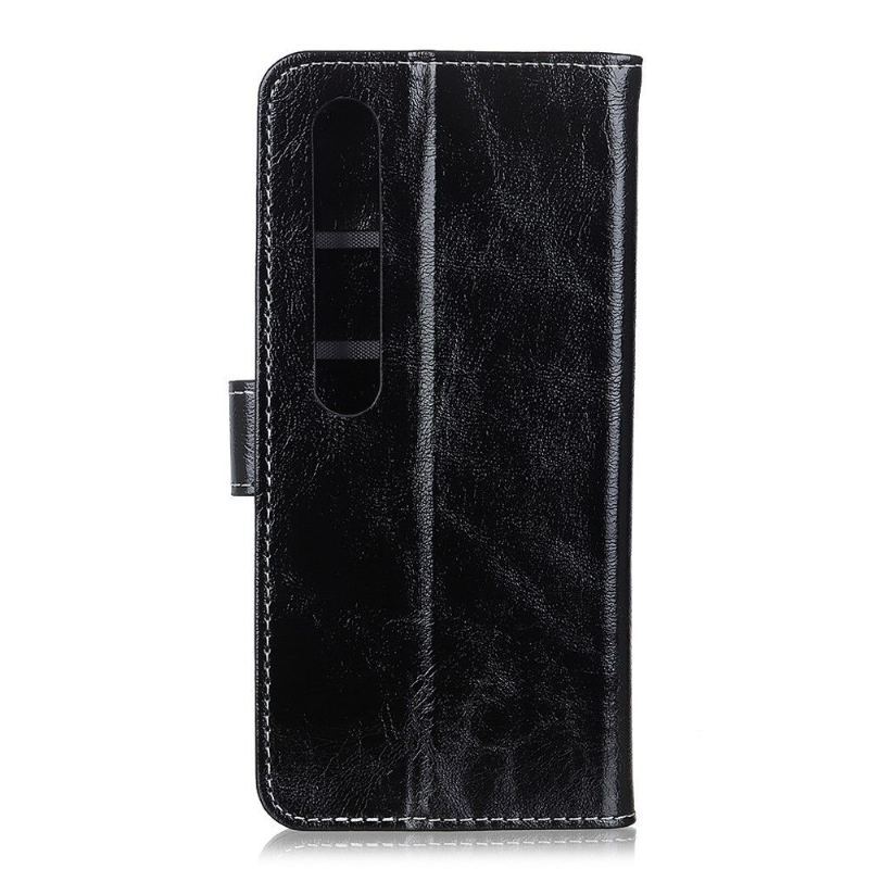 Etui Folio do Xiaomi Mi 10 / 10 Pro Obrzeża Luksusowe Szwy Z Efektem Skóry