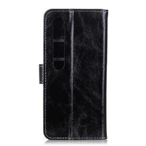 Etui Folio do Xiaomi Mi 10 / 10 Pro Obrzeża Luksusowe Szwy Z Efektem Skóry