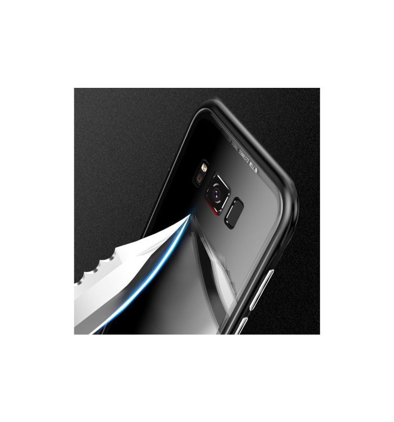 Futerały do Samsung Galaxy S8 Plus Obrzeża Magnetyczne Zdejmowane Tylne Szkło Hartowane