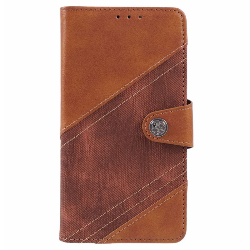 Etui Folio Do Samsung Galaxy S24 5g Dwukolorowy Styl Dżinsów