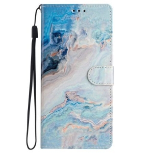 Etui Folio Do Samsung Galaxy S24 5g Niebieski Marmur W Lanire