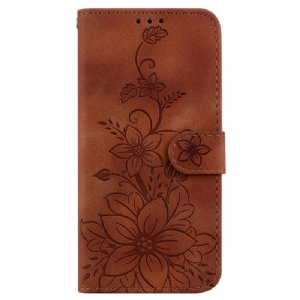 Etui Folio Do Samsung Galaxy S24 5g Pasek W Kwiaty