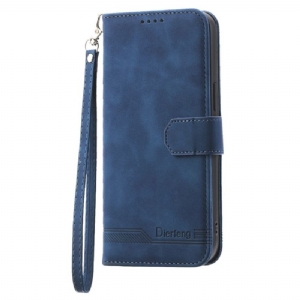 Etui Folio Do Samsung Galaxy S24 5g Etui Z Podpórką I Smyczą Dierfeng