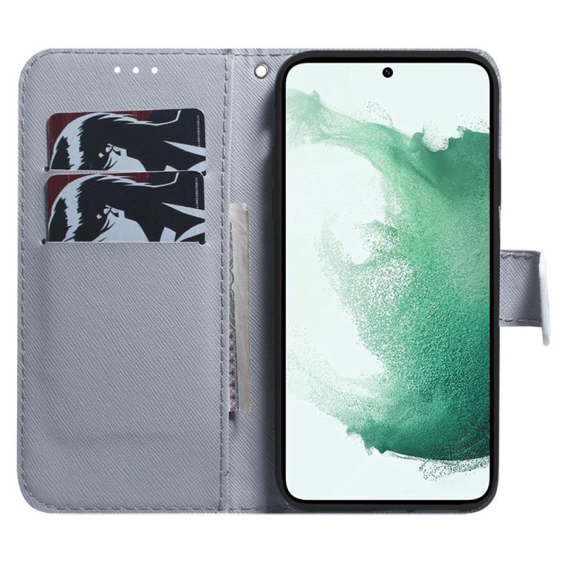 Etui Folio Samsung Galaxy S24 5g Biały Tygrys Etui Ochronne