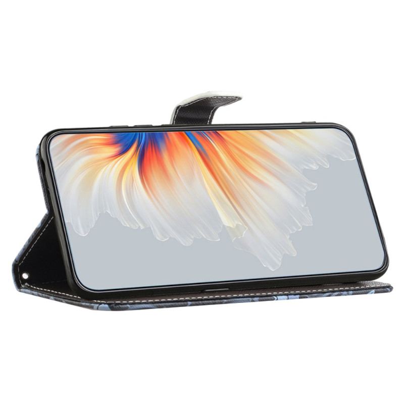 Etui Folio Samsung Galaxy S24 5g Księżycowe Kwiaty Z Paskiem